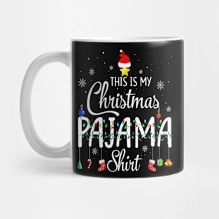 This Is My Christmas Pajama Xmas Lights Funny Holiday Mug